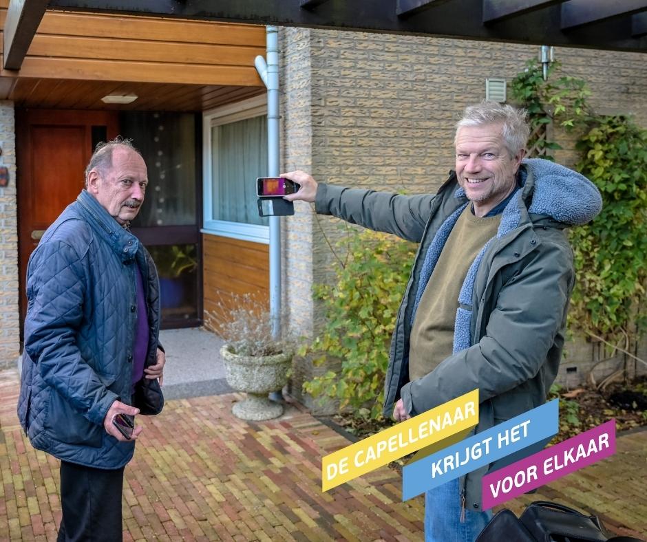 Johan en John van het ECC met de warmtecamera