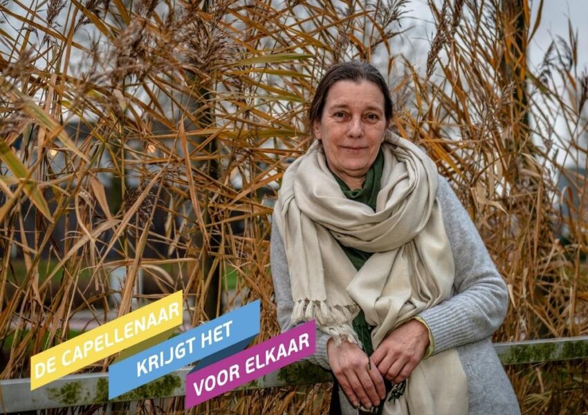 Judith Kraak tussen het riet