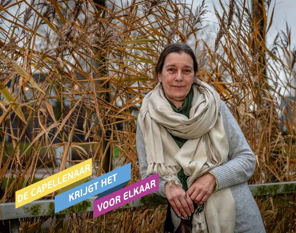 Judith Kraak tussen het riet