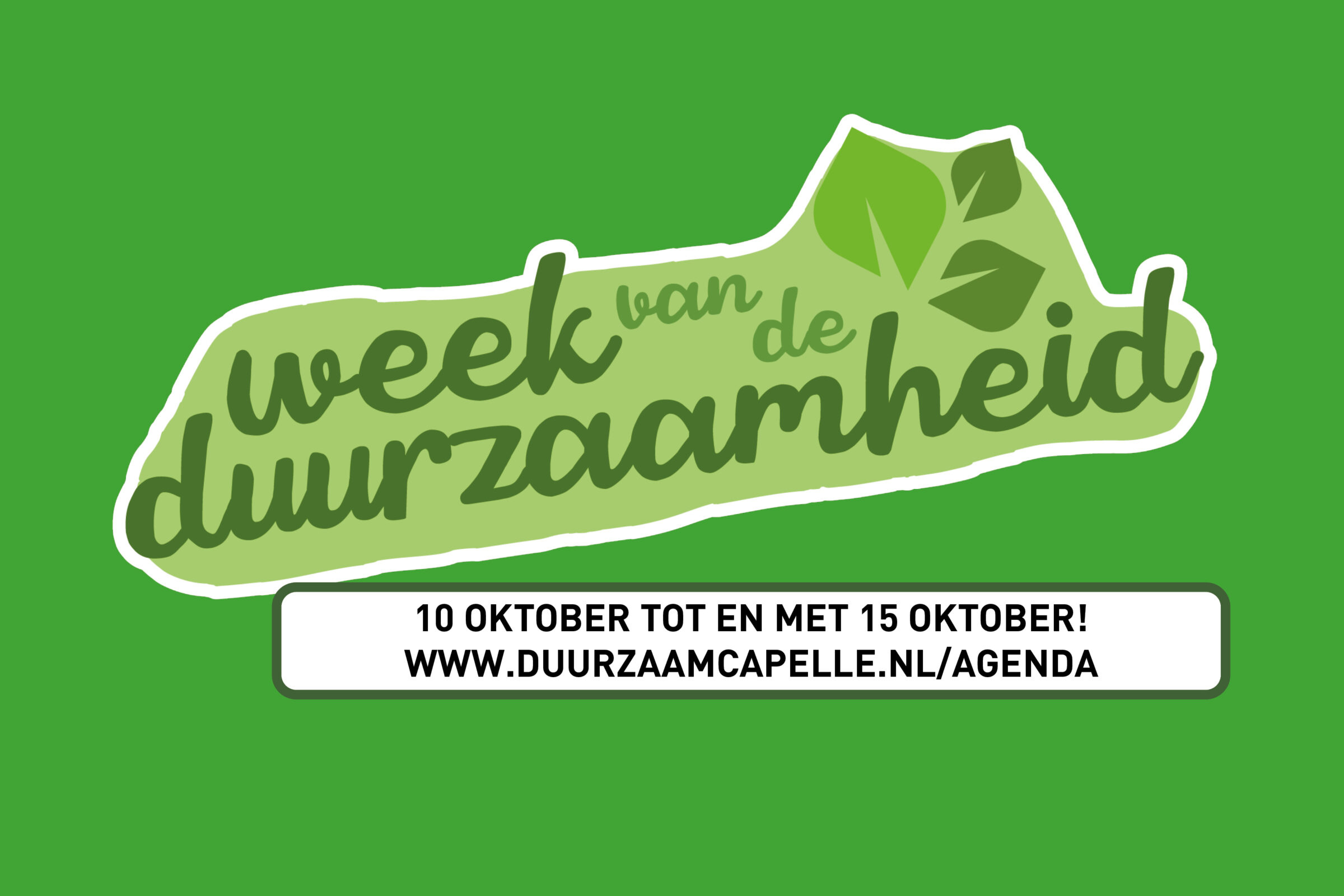 Maandag 10 oktober start de Week van de Duurzaamheid in Capelle