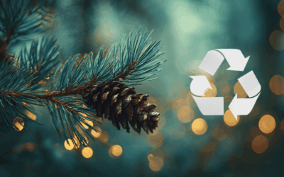 Kersttak met linkjes en een recycle teken