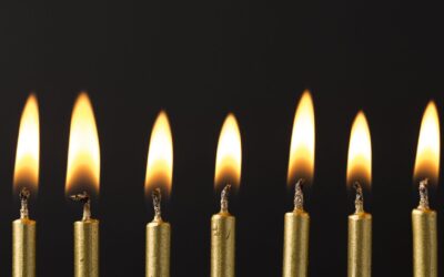 Gouden kaarsjes op een rij