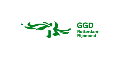 Logo GGD, groene letters met witte achtergrond.