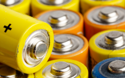 Een aantal batterij, AA.